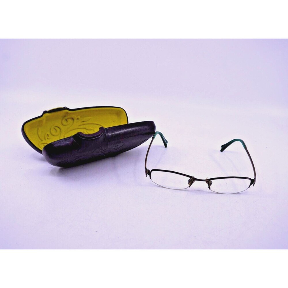 Morel France Koali 6305K Eyeglasses Frames Bronze & Emerald - 47 18 140 Half Rim